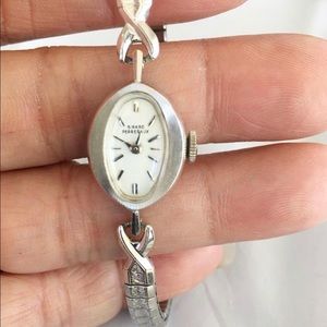 Vintage Girard Perregaux 14k white gold watch.
